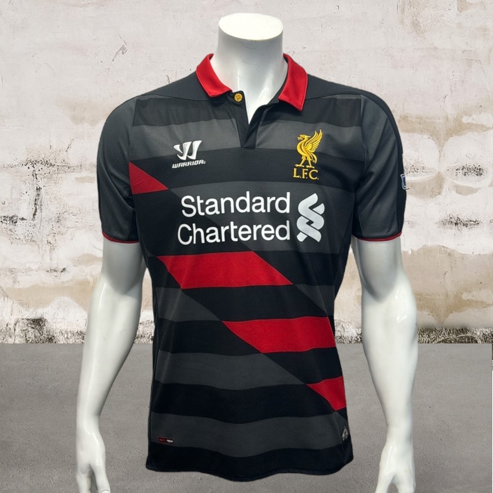Liverpool LFC Raheem Sterling 2014-2015 Black Red Third Warrior Jersey Size MD - Picture 2 of 16
